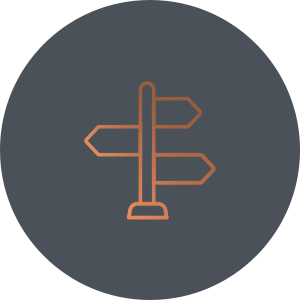 Value Insight and Strategy Sign Post Icon
