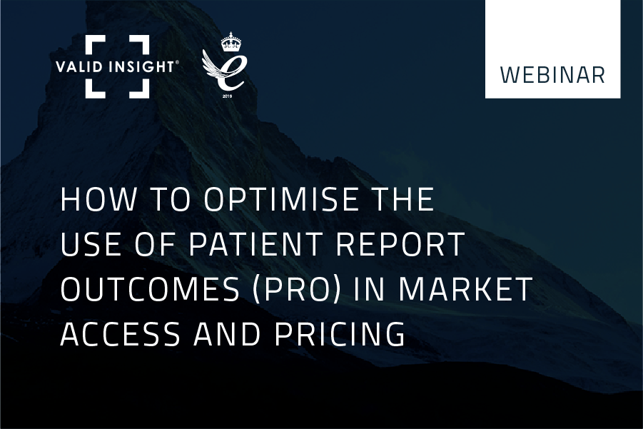 How to optimise the use of Patient Report Outcomes (PRO) in market access and pricing